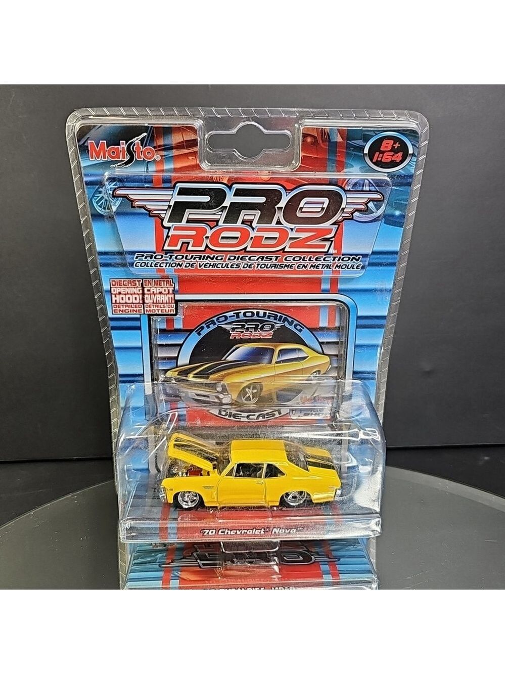 1/64 MAISTO PRO RODZ TOURING 1970 CHEVROLET NOVA YELLOW